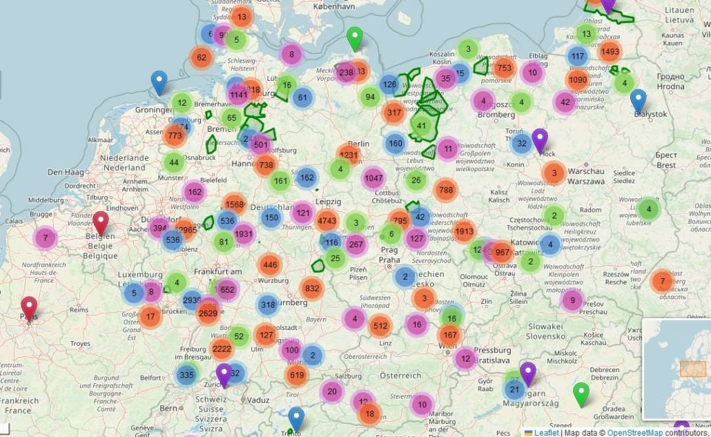 Karte der CompGen-Projekte; jeder kann mitmachen