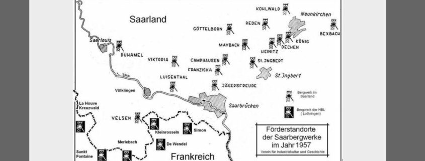 Saarländische Bergwerke im Jahr 1957