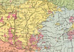 Völkerkarte Ungarn 1881 mit Siebenbürger Sachsen und Donauschwaben
