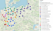Geografische Verteilung der Kirchenbücher bei Archion