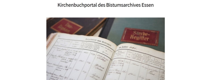 Kirchenbuchportal des Bistum Essen