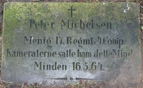 Grabstein eines dänischen Soldaten in Minden