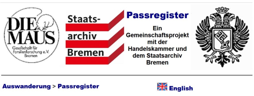 Banner Bremische Passregister