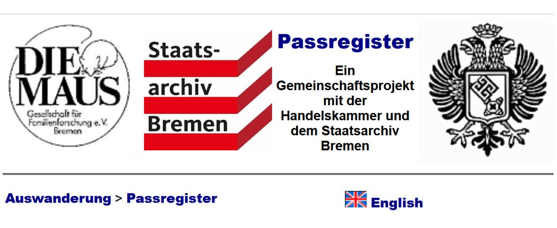 Banner Bremische Passregister