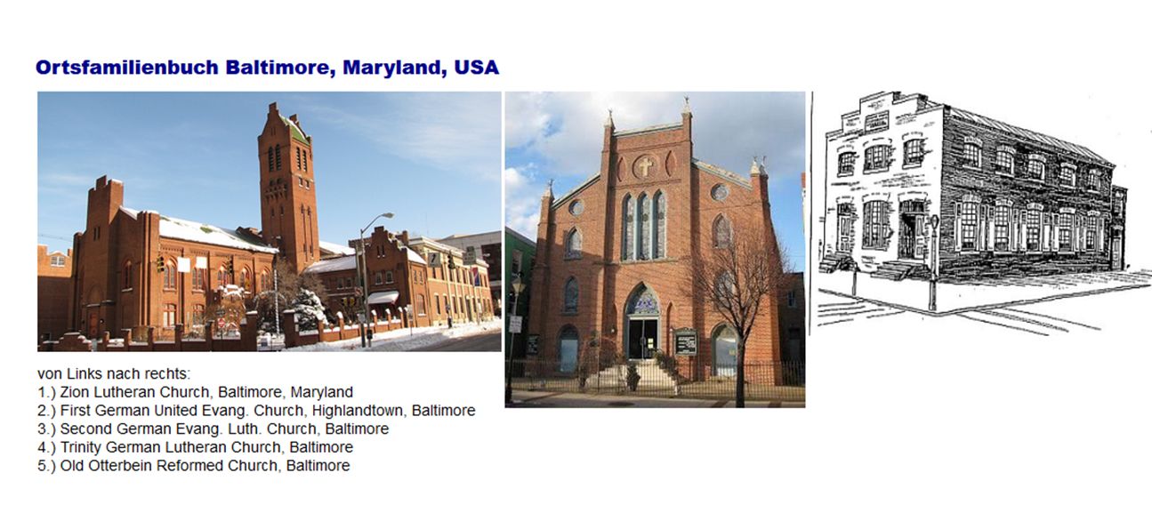 Update zum Ortsfamilienbuch Baltimore, Maryland, USA