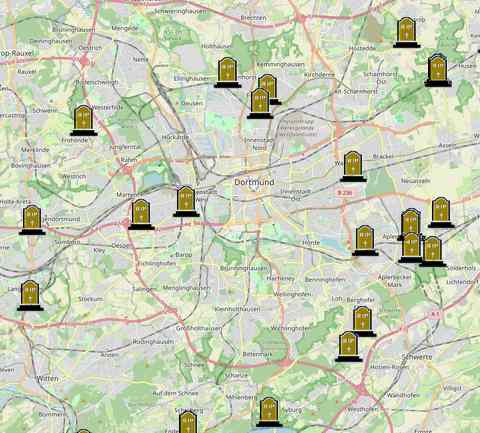 Dortmunder Friedhöfe online im CompGen-Projekt