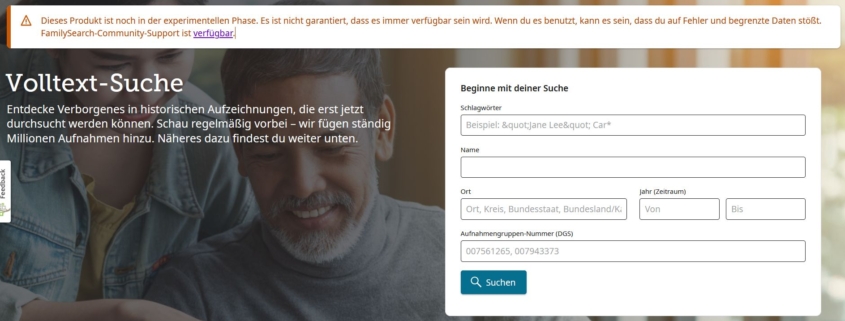 FamilySearch Volltextsuche