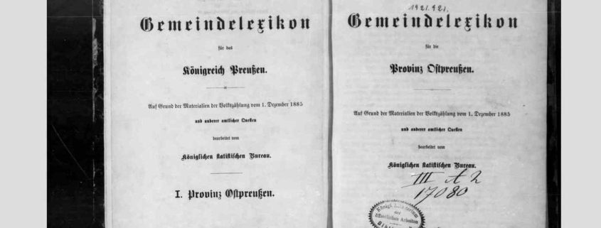 Gemeindelexikon Ostpreußen 1885