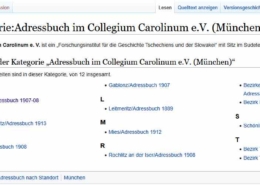 Sudetendeutsche Adressbücher aus dem Collegium Carolinum München