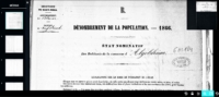 Titelseite der Volkszählung 1866 Algesheim Bez. Colmar