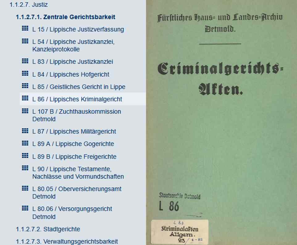 Kriminalakten aus dem Lipper Land