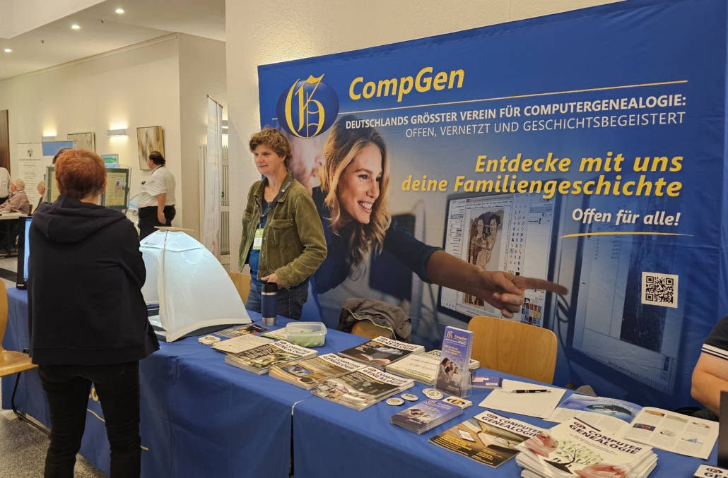 CompGen-Stand am Tag 2 des 75. Deutschen Genealogentages