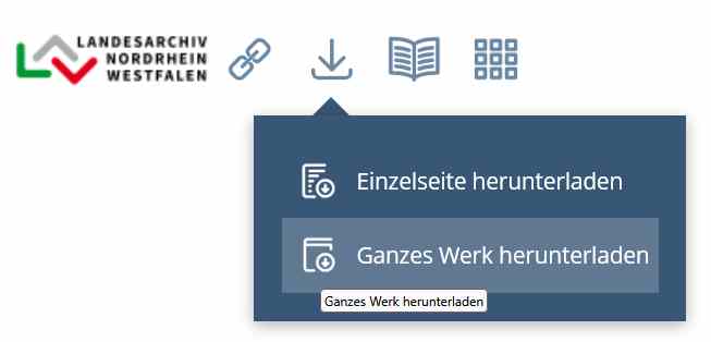 Website des Landesarchiv NRW