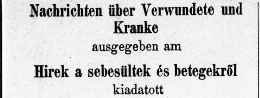 Verwundetenlisten Titel