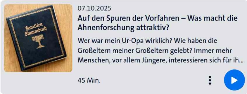 ARD Audiothek Vorfahren