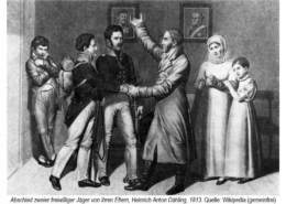 Abschied zweier Jäger von ihren Eltern 1813