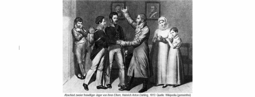 Abschied zweier Jäger von ihren Eltern 1813