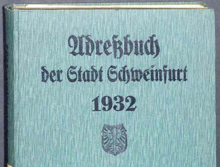 Stadt Schweinfurt ist eines der im November 2025 neuen Adressbücher-Projekte