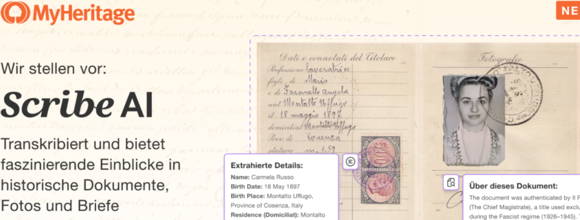 MyHeritage Scribe AI