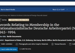 NSDAP-Mitgliederkartei Suche im US-Nationalarchiv