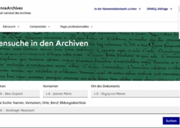 Suche in Französischen Archiven