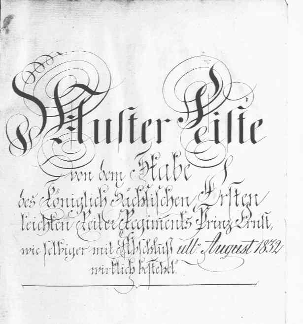 Musterungsliste, eins der neuen Digitalisate in den sächsischen Staatsarchiven