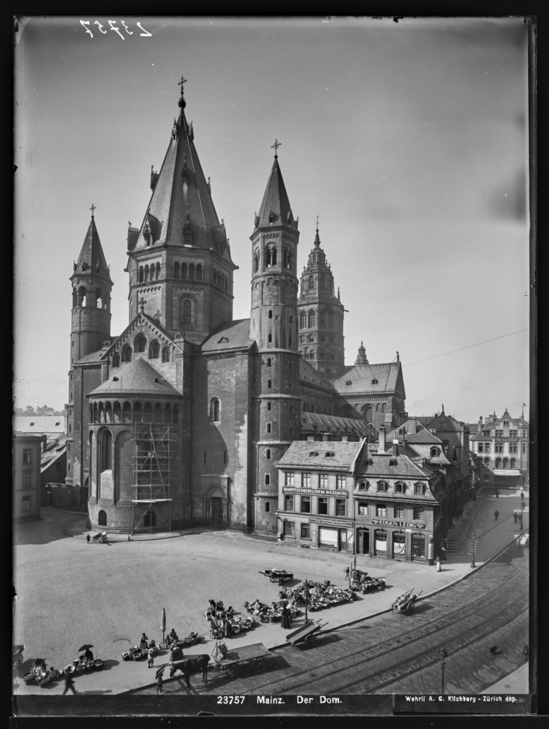 Zentrum des Bistum Mainz: Mainzer Dom um 1912