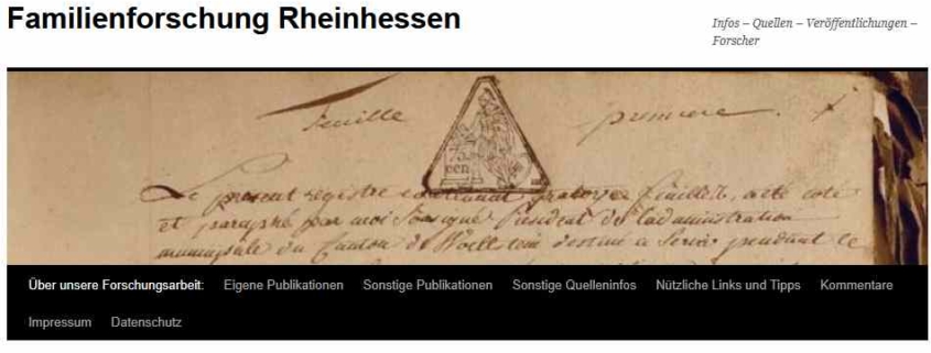 Familienforschung Rheinhessen