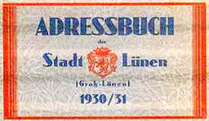 Adressbuch 1930/31 der Stadt Lünen