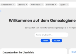 Das neue Genealogienetz-Portal