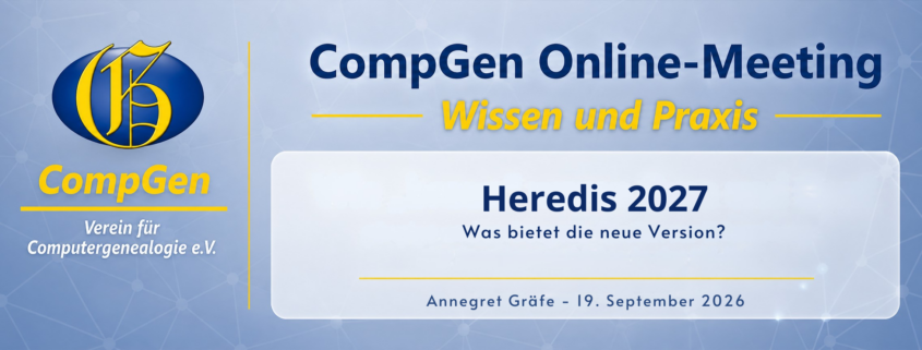Premiere: Was bietet die neue Version Heredis 2027? 🟡CompGen online-meeting