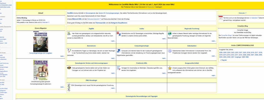 GenWiki-Startseite 2026