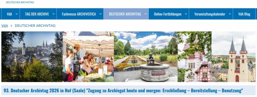 VDA 93. Archivtag 2026